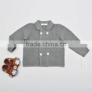 Gray Fashion Crochet Baby Cardigan thumbnail-2