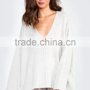 Chinese New Fashion Wool V Neck Sweater thumbnail-1