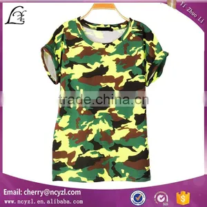Custom Wholesale Women Camouflage Uniform t Shirt or Suit thumbnail-1