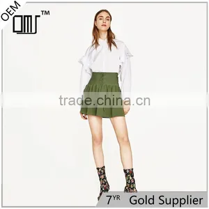 2017 OEM Spring Pleated Young Mini Oasis Skirts With Cords thumbnail-1