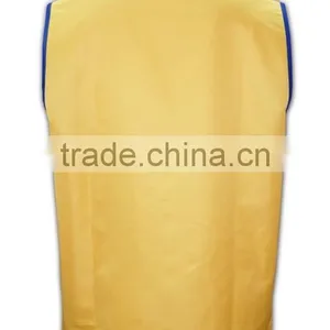 China Manufactory High Quality Front Open Yellow Stand Collar Work Vest thumbnail-4