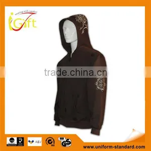 High Quality Slim Fit Zip up Ribbed Cheap Custom Logo Half Zip Hoodie thumbnail-1