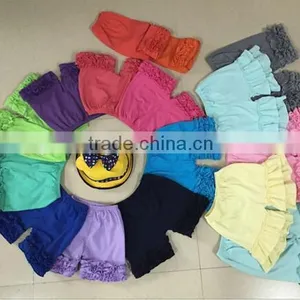 Baby Girls Icing Shorts Wholesale Children's Boutique Clothing Cotton Baby Girls Ruffle Shorts thumbnail-1