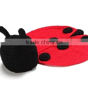 Custom Made Soft Hand Made Knitted Hat Newborn Baby Cute Crochet Beanie Hat With Braid thumbnail-4