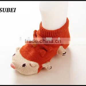 3D Animal Cartoon Design Non-slip New Born Baby Fashion Soft Socks for Infant thumbnail-2