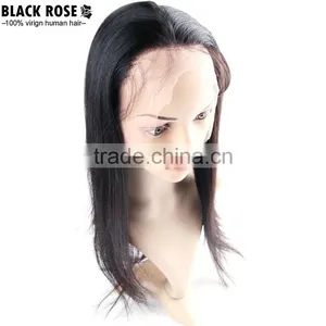 Top Grade Brazilian Virgin Hair 360 Frontal Bleached Knots 360 Lace Frontal With Lace Band thumbnail-4
