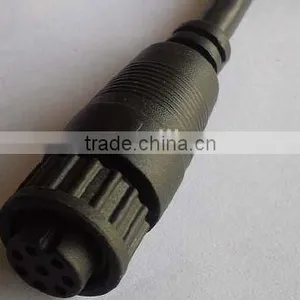 Circular Standard Size FF Lock Molding Type Straight Waterproof Connector thumbnail-1