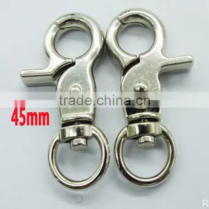 Factory Wholesale 1000pcs Hot Sale High Quality Zinc Alloy Carabiner Swivel Clasps For Key Ring Buckle / 45CM thumbnail-3