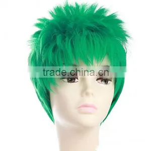 2014 World Cup Fan Wigs in Rio de Janeiro,Brazilian Full Lace Wig,Cosplay Short Wig for Hip Hop and Punk Guys Wig From Dubaa thumbnail-1