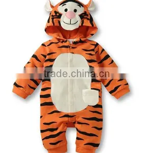 New Design Cartoon Tiger Hooded Babysuits thumbnail-5
