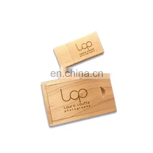 Wholesale Good Quality Wooden Gift USB Card 2.0 Flash Drive thumbnail-3