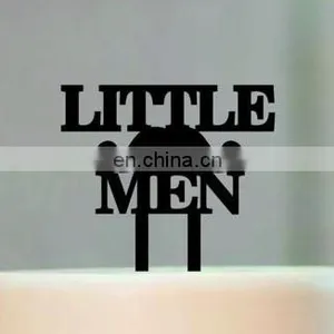 Little Gentleman Mustache Birthday Acrylic Cake Topper Baby Shower Cake Topper thumbnail-1