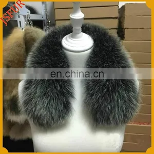 Deyed Fur Premium Unisex Real Fur Collar Fox Collar For Coat thumbnail-2