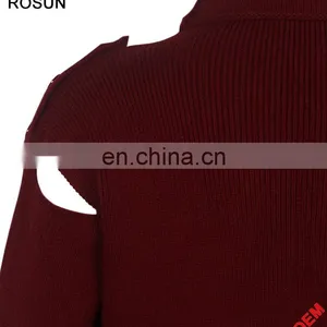 Winter Turtleneck Buttons on Shoulder Pullover Cashmere Sweater thumbnail-4