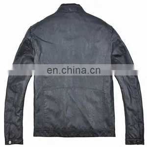2015 Top New Design High Quality PU Leather Jacket thumbnail-2