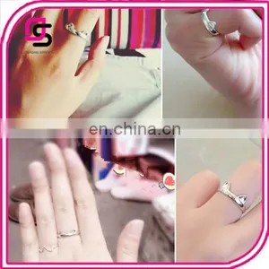 2017 New Style Sterling Silver Opening Adorable Cat Ear Ring Agent thumbnail-5