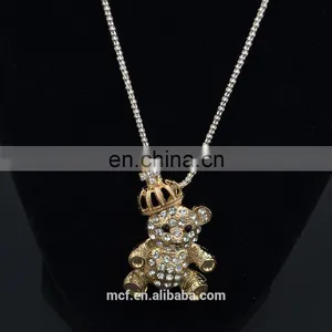 Wholesale Crystal Diamond Rhinestone Fashion Pendant Necklace MCB-0033 thumbnail-4