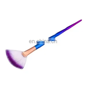 Fashionable Custom Logo Make Up Brushes Handle Powder Foundation Cosmetic Makeup Fan-shaped Brush Tool Set thumbnail-1