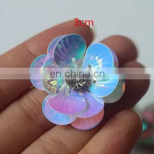New Look 3D Sequin Flower Patch for Clothing and Shoes thumbnail-3