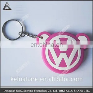 Fashion Colorful Custom 3d Logo Rubber Keychain thumbnail-1