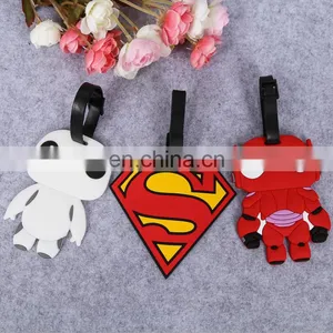 Custom 2d Superman Soft Silicone Luggage Tag/ Rubber Bag Tag/ Pvc Luggage Tag thumbnail-1