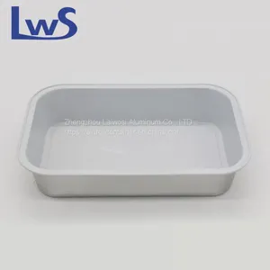 Aluminum Foil Airline Food Packing Container With Colorful Lids thumbnail-3