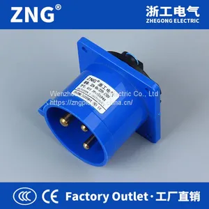 Industrial Plug Reverse 16A3P, Industrial Inlet Appliance 16A 2P+PE, Industrial Panel Plug thumbnail-3