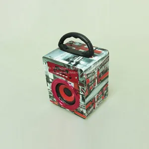 Portable Bluetooth Speaker Wireless Rechargeable Battery Mini Cube Bluetooth Wooden Speaker thumbnail-3