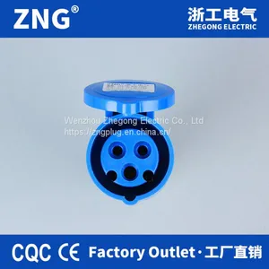 3 Pin 240v 16 Amp Industrial Power Connector, Industrial Mobile Socket 2p+pe 16a thumbnail-2