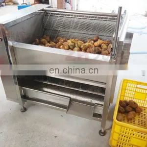 Industrial Automatic Yam Vegetable Washing Machine Potato Skin Cleaner Carrot Peeler thumbnail-5