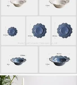 Made in China New Product Stoneware Under-glazed Ceramic Breakfast Dinnerware Set thumbnail-1