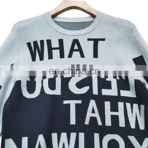 DiZNEW OEM Mens Wool Sweater Jacquard Pullover Sweaters For Man thumbnail-4