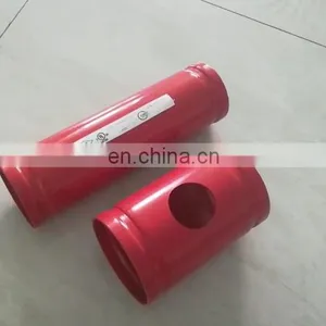 ASTM A795 Red Power Coated Grooved Fire Fighting Steel Pipe and Coupler thumbnail-1