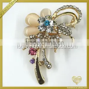 Cheap Bulk ab Crystal Bridal Rhinestone Brooches for Bouquets FB-060 thumbnail-2