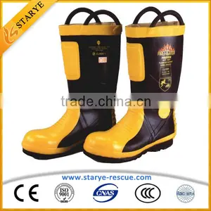 EN 15090 Metal Toe Steel Sole Insulating Waterproof Firefighting Used Fire Boots Quality Choice thumbnail-4