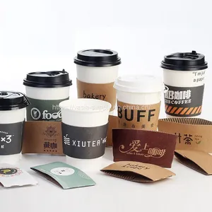 Paper Coffee Cup Custom Double Wall Custom Printed Paper Cheaper Cups for Coffee Bar thumbnail-1