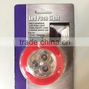 3 White LED Under Cabinet Push Tap Push on Light thumbnail-1