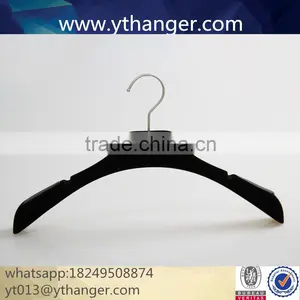 CY-611 Custom Brand Logo Flocking Coat Plastic Hanger Clothes Velvet Plastic Hanger thumbnail-4