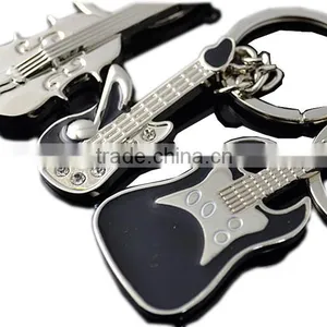 Wholesale Fashion Guitar Metal Keychain thumbnail-1