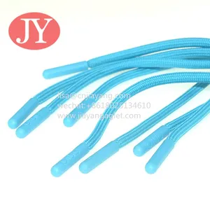 Hot Selling Solid Color Polyester Drawstring With Shoestring Aglet Tips TPU Plastic Aglet Cord thumbnail-5