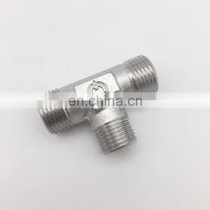 Haihuan Compression Equal Tee Fitting Stainless Steel Nipple Pipe Fitting OEM ODM Hydraulic Adapter thumbnail-2
