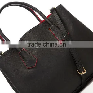 Guangzhou Wholesale Hot Genuine Saffiano Leather Two Sizes Multifunction Shouder Bags Handbag for Lady thumbnail-3