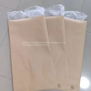 Recyclable Sewn Open Mouth Paper Bags , Brown Paper Bag For Packing Cement thumbnail-1