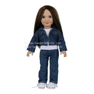 Soft Enamel Simulation Baby Doll 18 Inches Reborn American Girl Doll Can Change at Will Toy Doll thumbnail-1