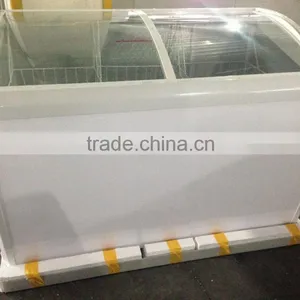 378L 220v&110v Mobile Glass Door Chest Deep Freezer thumbnail-4