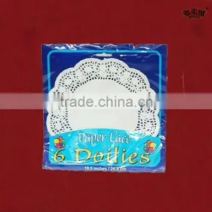 Promotional 5 Inch Round Paper Doily Edged With Oval Lace - For Decorating thumbnail-1