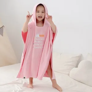 Baby Hooded Towel - Cute Shark Cartoon Wearable Poncho Beach Towel for Kids, Soft Absorbent Quick Dry Bath Towel for Toddlers, Swim, Pool thumbnail-2