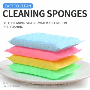 Wholesale Double-sided Kitchen Dish Washing Cleaning Sponge Pads thumbnail-1