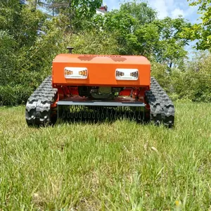 Gasoline Engine Adjustable Mowing Height Electric Motor Driven RC Robot Brush Cutter thumbnail-3