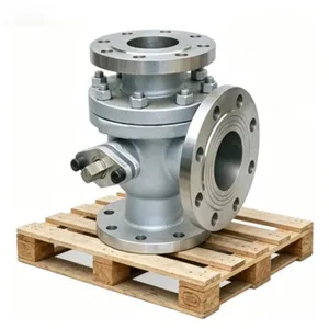 Marine DIN Compliant 3-Way Flanged Ball Valve With Extended Stem for Deck Mounting thumbnail-1
